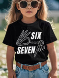 67 Number T-Shirt for Kids Funny Digital 3D Print Summer Short Sleeve Tee Loose Comfortable Tops Streetwear Fashion Kids Clothes