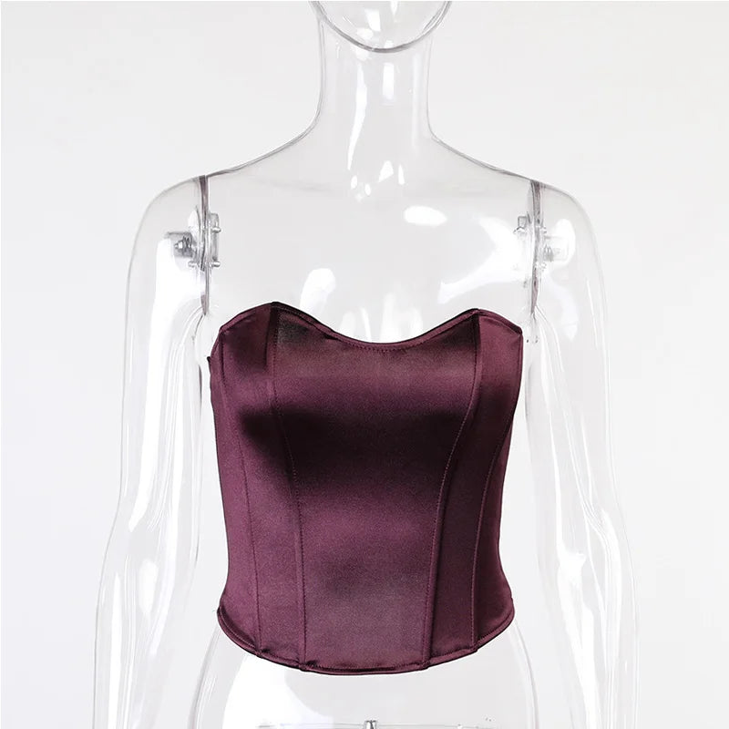 Sexy Damen Body trägerlos – Figurformender Bandeau Bodysuit für Party & Alltag
