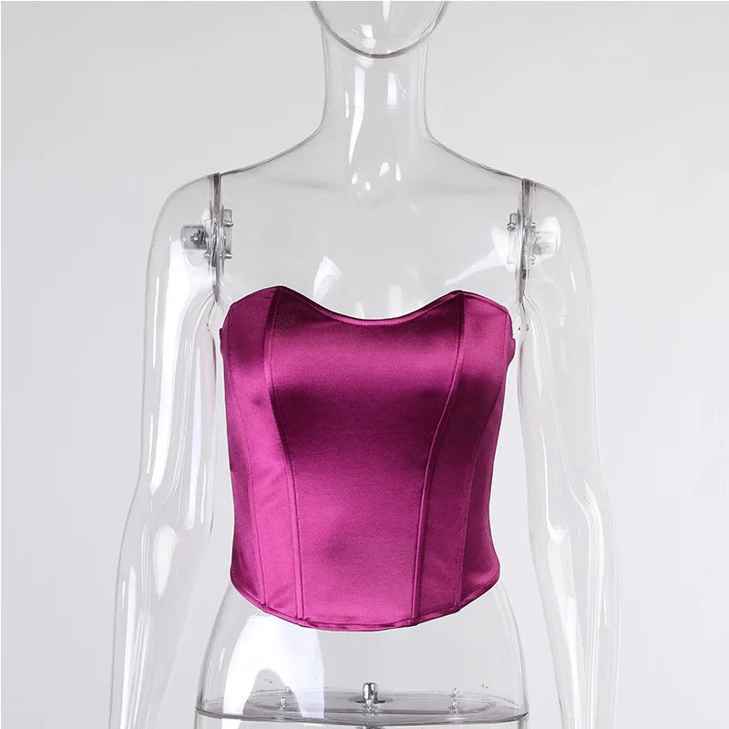 Sexy Damen Body trägerlos – Figurformender Bandeau Bodysuit für Party & Alltag