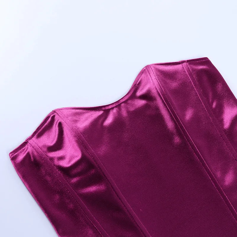 Sexy Damen Body trägerlos – Figurformender Bandeau Bodysuit für Party & Alltag